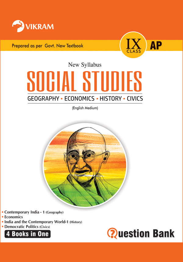 9th Class - SOCIAL STUDIES (Geography, Economics, History, Civics)  - Question Bank - Andhra Pradesh
