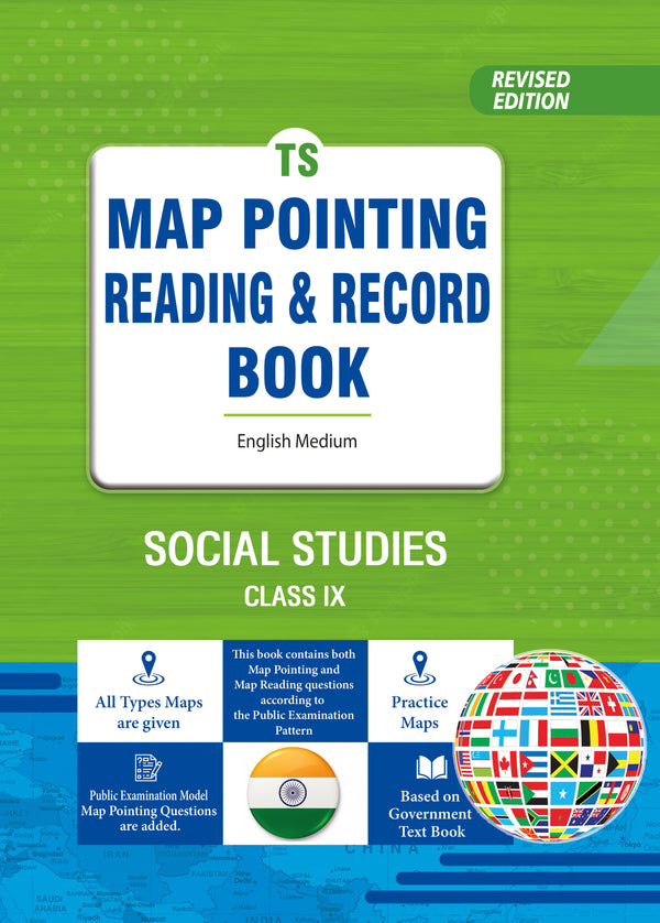IX Class  Social Studies  Map Pointing  Reading & Record Book   (Telangana State)   English Medium
