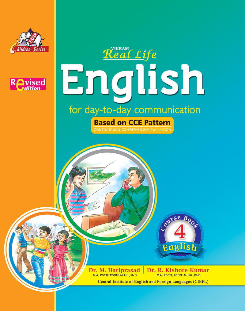 Vikram - Real Life - ENGLISH (For Day - to - Day Communication) CCE Pattern Text Book - 4 - Vikram Books
