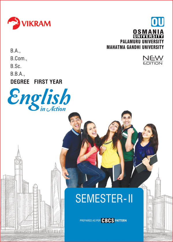 Degree First Year - ENGLISH (English In Action) Semester - II Question Bank Osmania University & Palamuru University