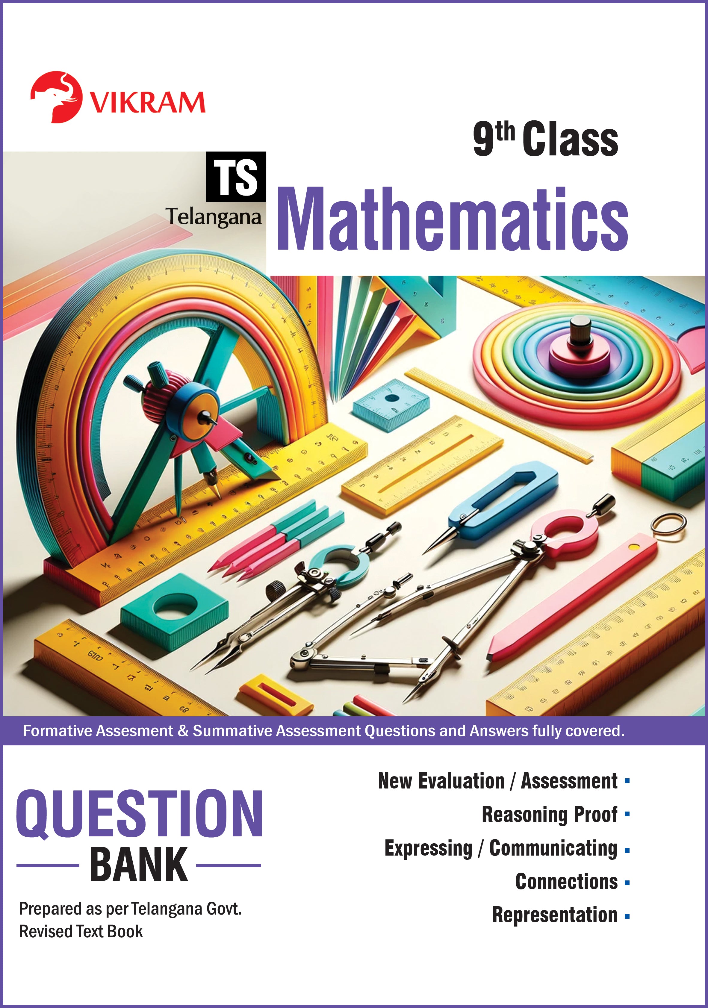 9 Class - Mathematics - Question Bank - Telangana – Vikram Books