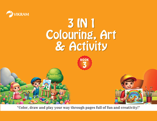3 in 1 Colouring, Art & Activity - Book - 3