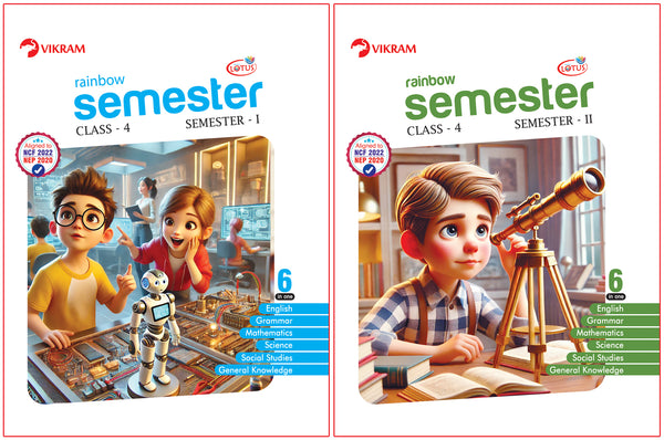 Lotus Rainbow CLASS - 4 Semester Books 1,2