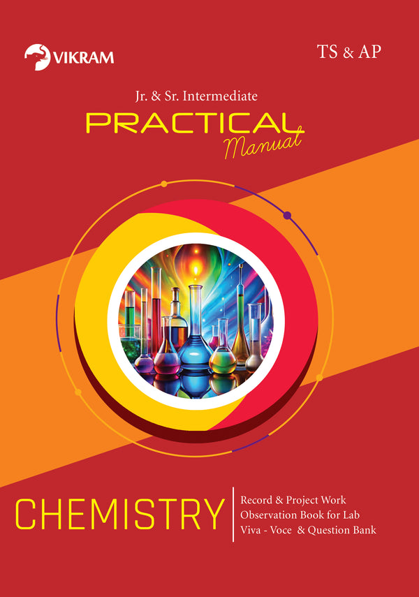 Intermediate Chemistry Practical Manual — Jr. & Sr. Intermediate (TS & AP) | Lab Records, Project Work, Viva Voce & Question Bank from Vikram Books