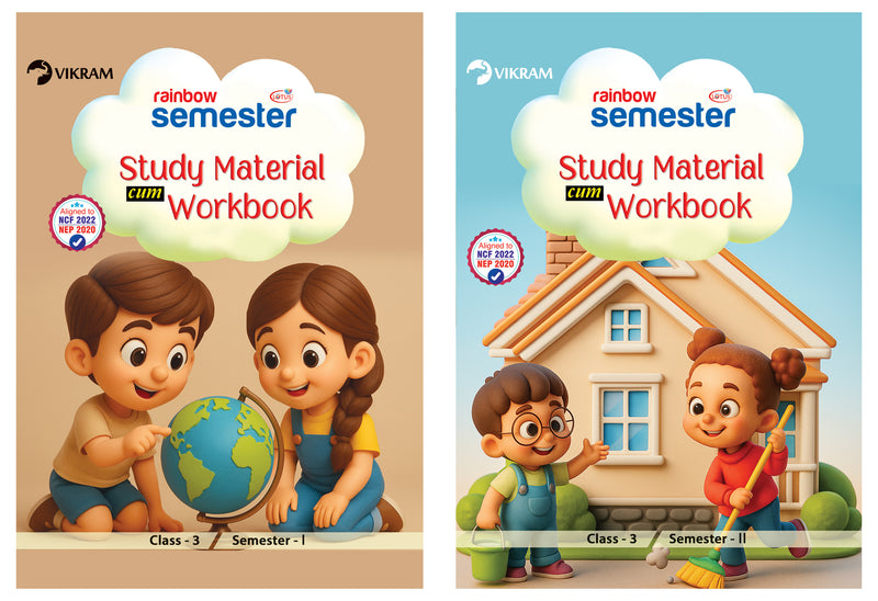 Rainbow Semester - Class 3 - Semester - 1 & 2  - Study Material cum Workbook