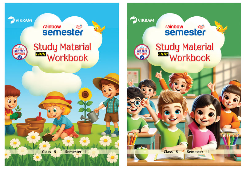 Rainbow Semester - Class 5 - Semester - 1 & 2  - Study Material cum Workbook