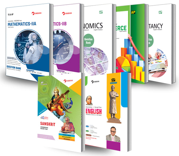 Intermediate  Second Year - Combo Offer - Question Banks Set - M.E.C. (E.M)  (languages : Sanskrit (EM), English) Andhra Pradesh