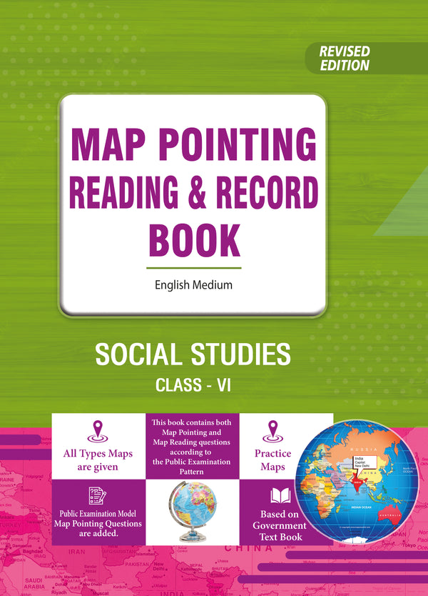 VI Class - Social Studies - Map Pointing - Reading & Record Book (Andhra Pradesh & Telangana States) English Medium