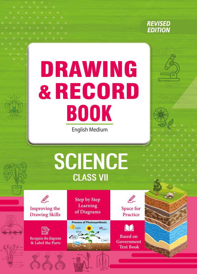 7th Class SCIENCE - Drawing and Record Book (English Medium)