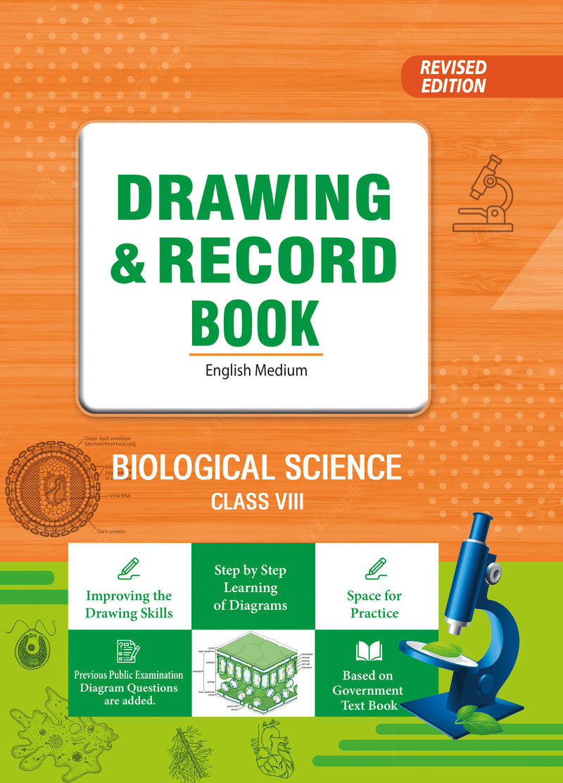 8th Class BIOLOGICAL SCIENCE - Drawing and Record Book (English Medium)