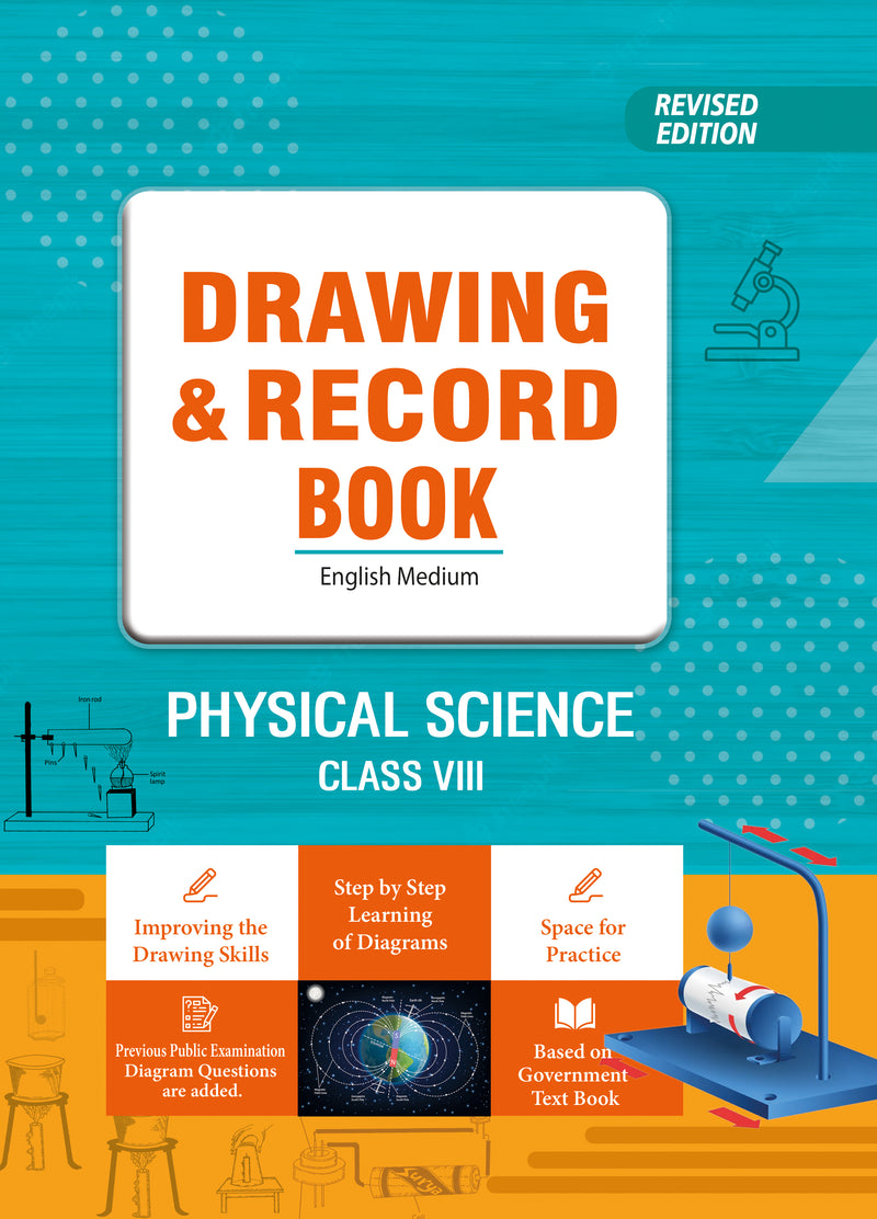 8th Class PHYSICAL SCIENCE - Drawing and Record Book (English Medium)
