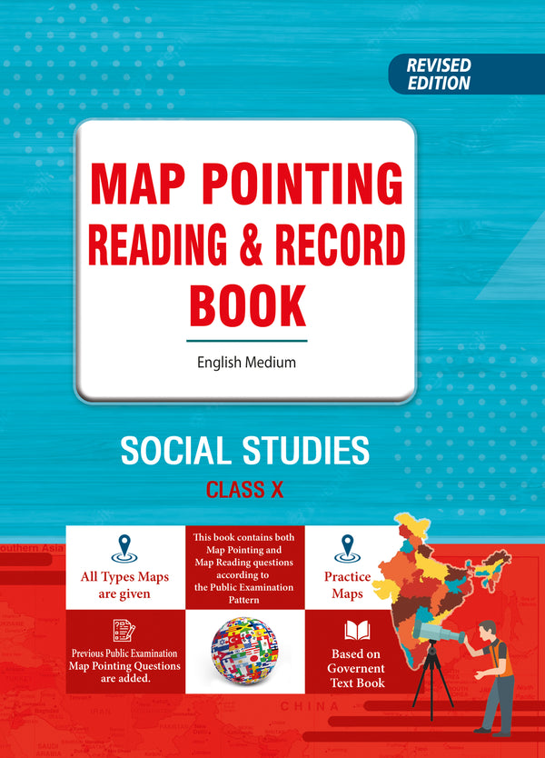 X Class - Social Studies - Map Pointing & Record Book (English medium)