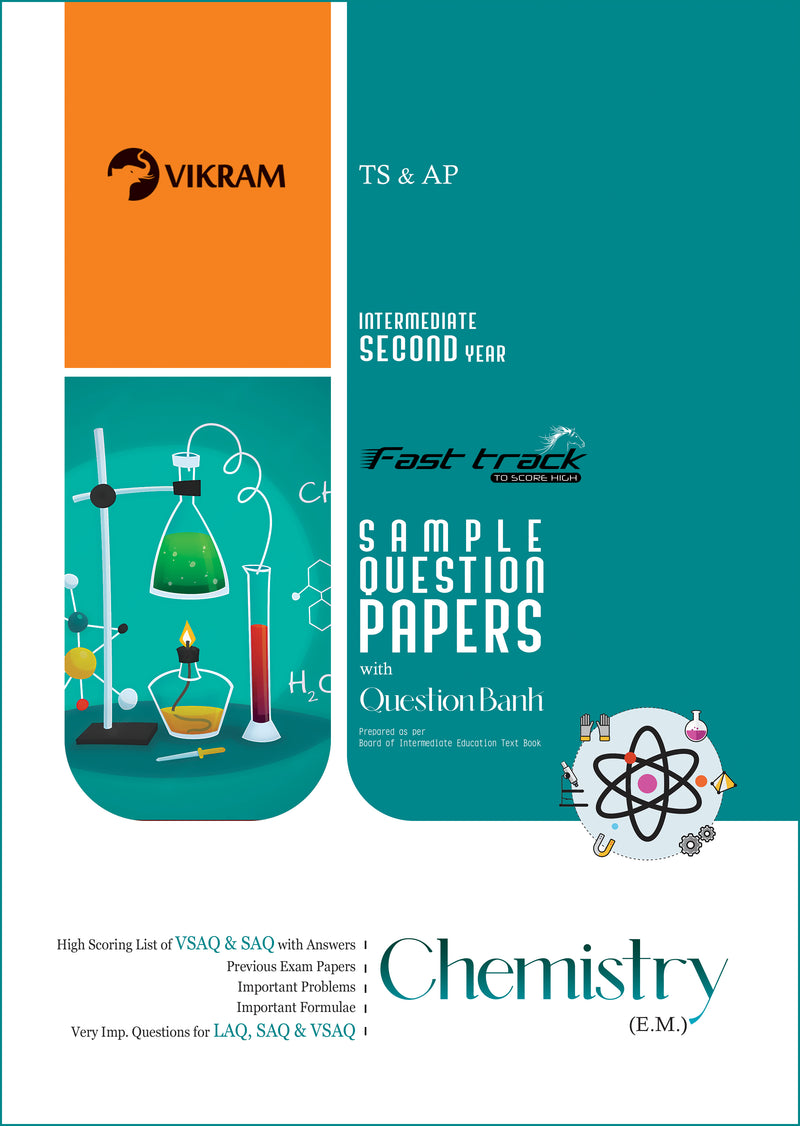 Intermediate  Second Year - CHEMISTRY (English Medium) Fast Track - Sample Question Papers with Fast Track Question Bank - Andhra Pradesh & Telangana