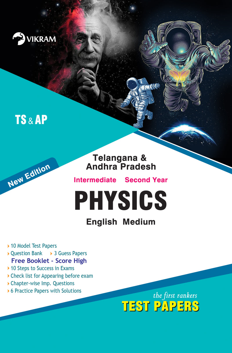 Intermediate  Second Year - PHYSICS (English Medium) Test Papers : Telangana & Andhra Pradesh - Vikram Books
