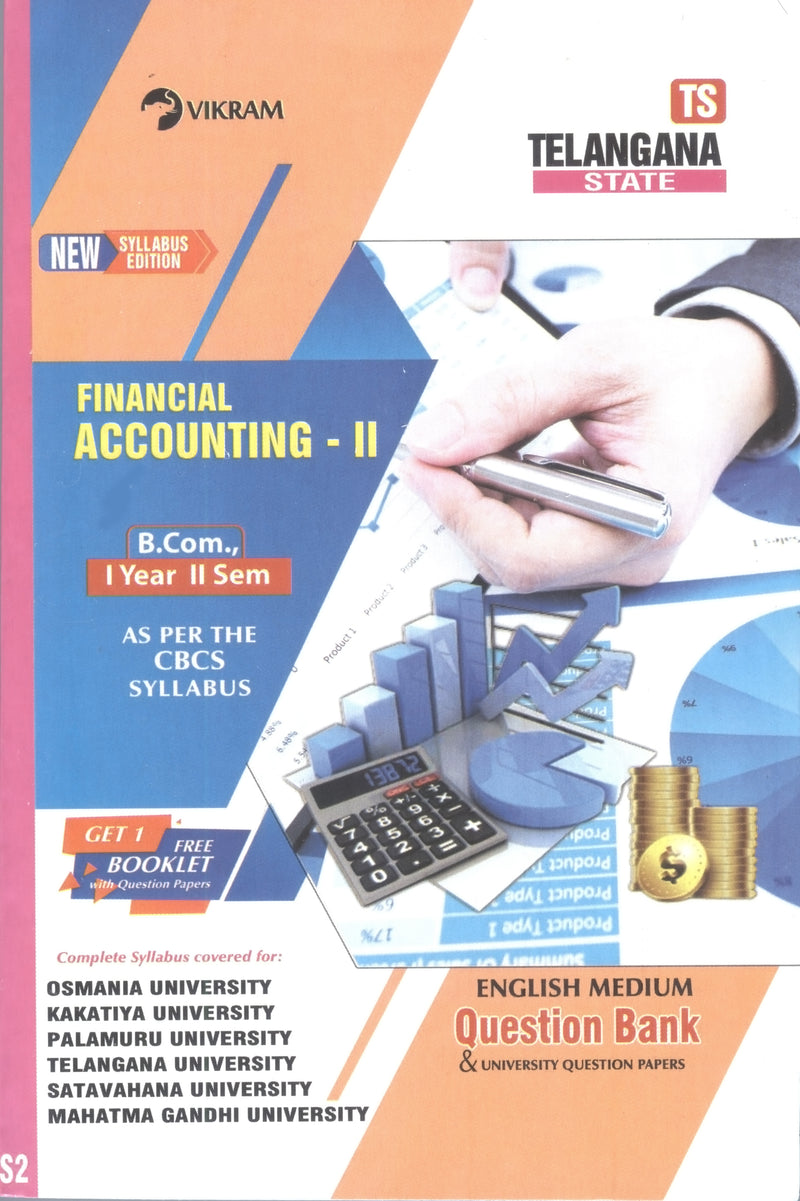 B.Com.,  First Year  FINANCIAL ACCOUNTING - II (English Medium) Question Bank - Semester - II : Telangana State Univestities - Vikram Books