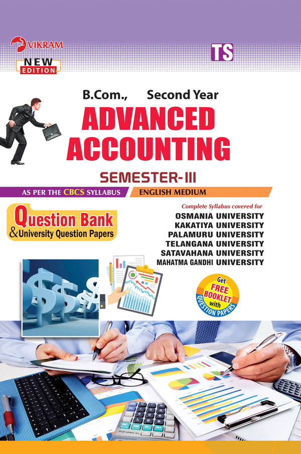 B.Com.,  Second Year - ADVANCED ACCOUNTING (English Medium) - Question Bank - Semester - III : Telangana State Universities - Vikram Books