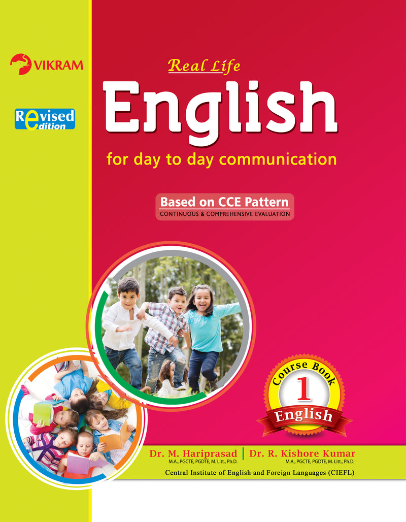 Vikram - Real Life - ENGLISH (For Day - to - Day Communication) CCE Pattern Text Book - 1 - Vikram Books