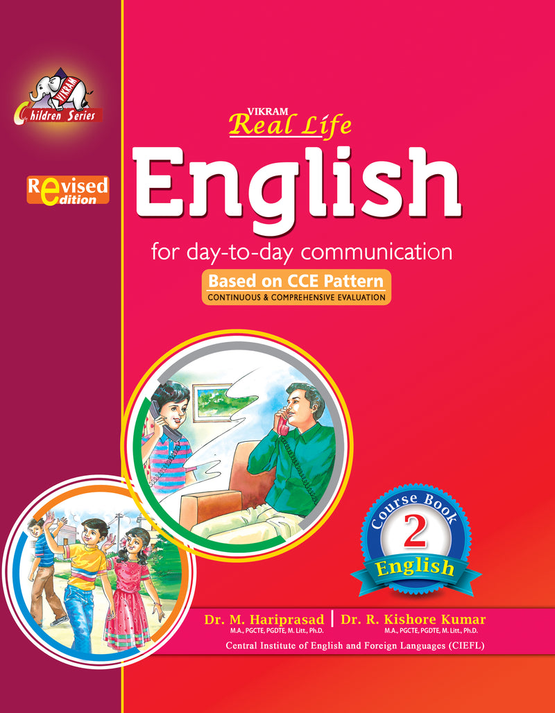 Vikram - Real Life - ENGLISH (For Day - to - Day Communication) CCE Pattern Text Book - 2 - Vikram Books