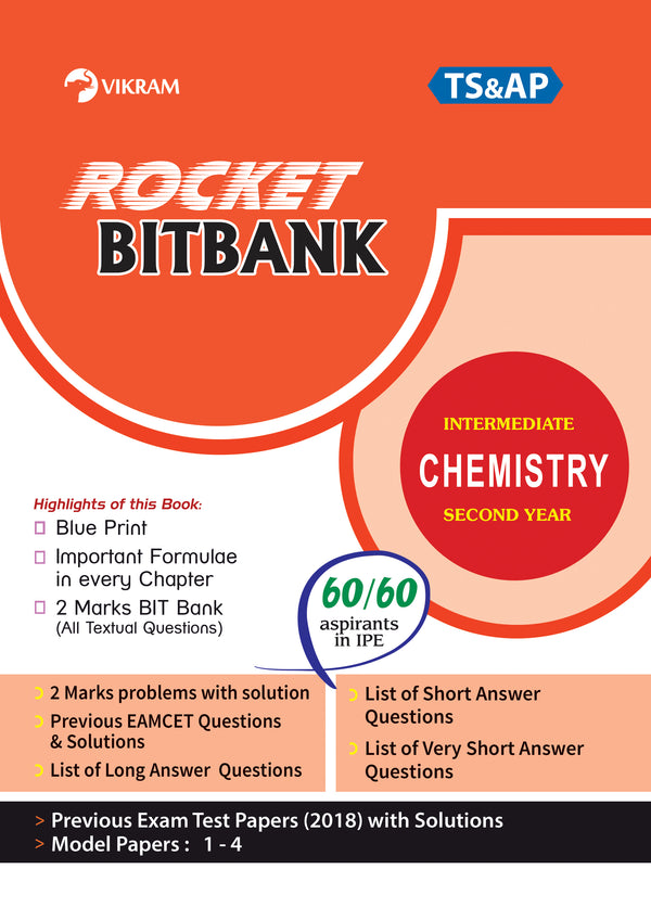 Intermediate  Second Year Chemistry - Bit Bank (Telangana & Andhra Pradesh) - Vikram Books