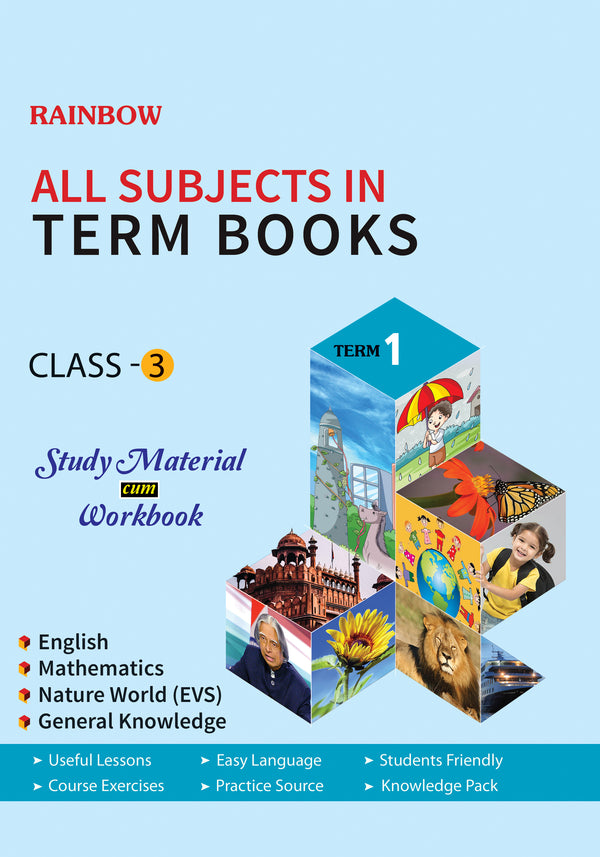 Vikram Rainbow :  Class - 3 : Term Books : Term - 1  : Study Material cum Workbook - Vikram Books