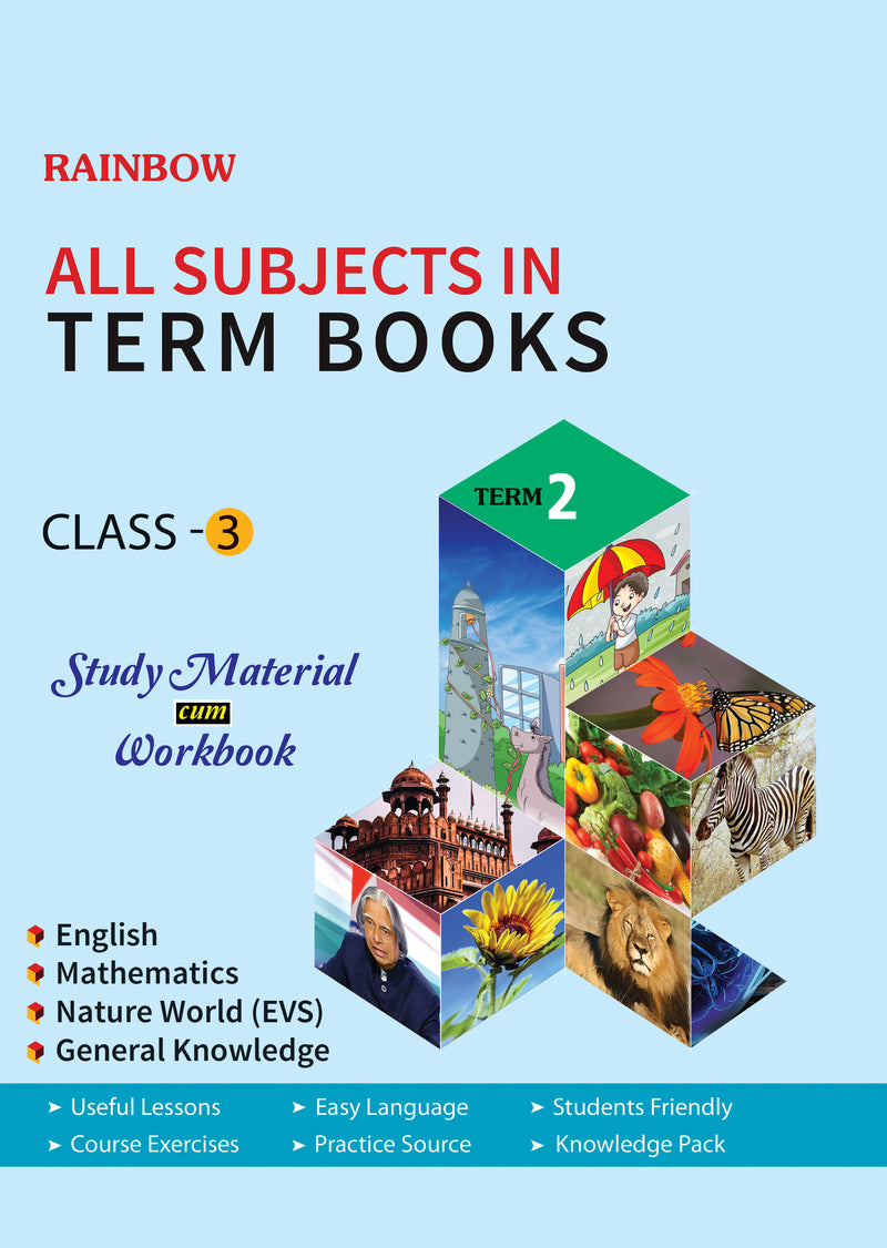 Vikram Rainbow :  Class - 3 : Term Books : Term - 2  : Study Material cum Workbook - Vikram Books