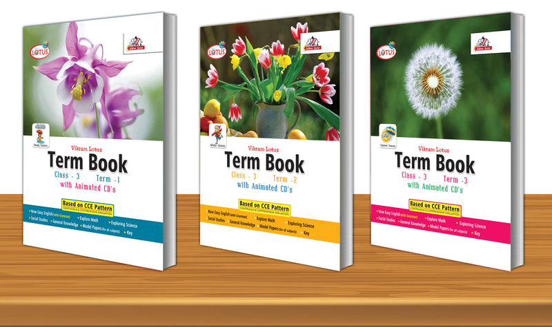Vikram Lotus - CLASS - 3 TERM BOOKS (Term, Term - 2, Term-3) - Vikram Books
