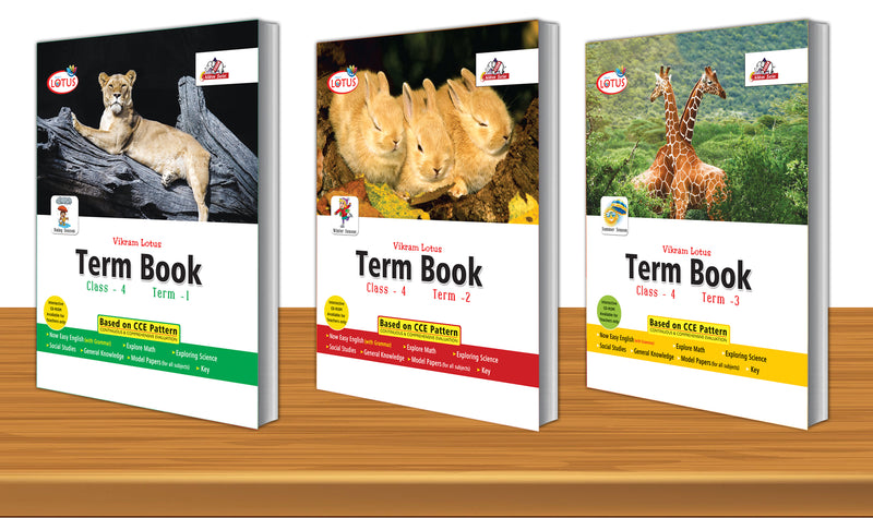 Vikram Lotus - CLASS - 4 TERM BOOKS (Term, Term - 2, Term-3) - Vikram Books