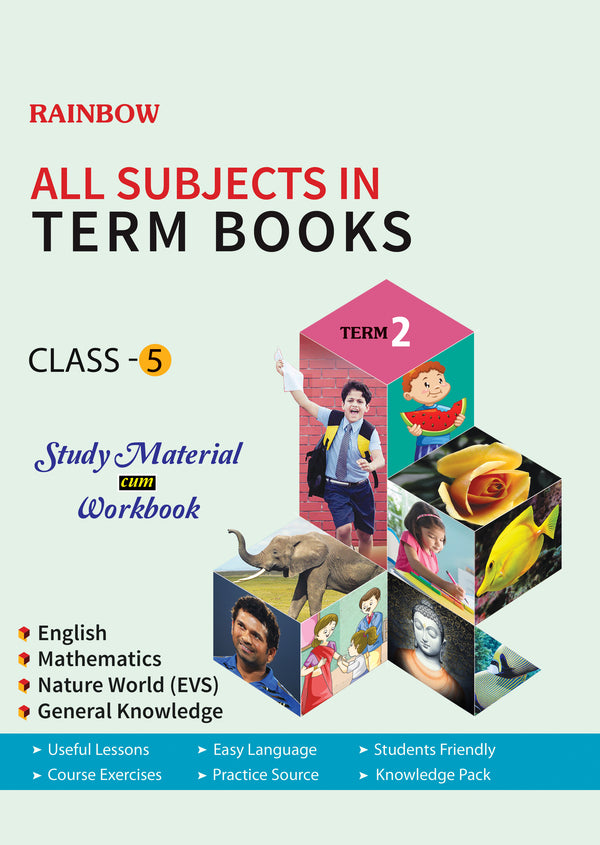 Vikram Rainbow :  Class - 5 : Term Books : Term - 2  : Study Material cum Workbook - Vikram Books
