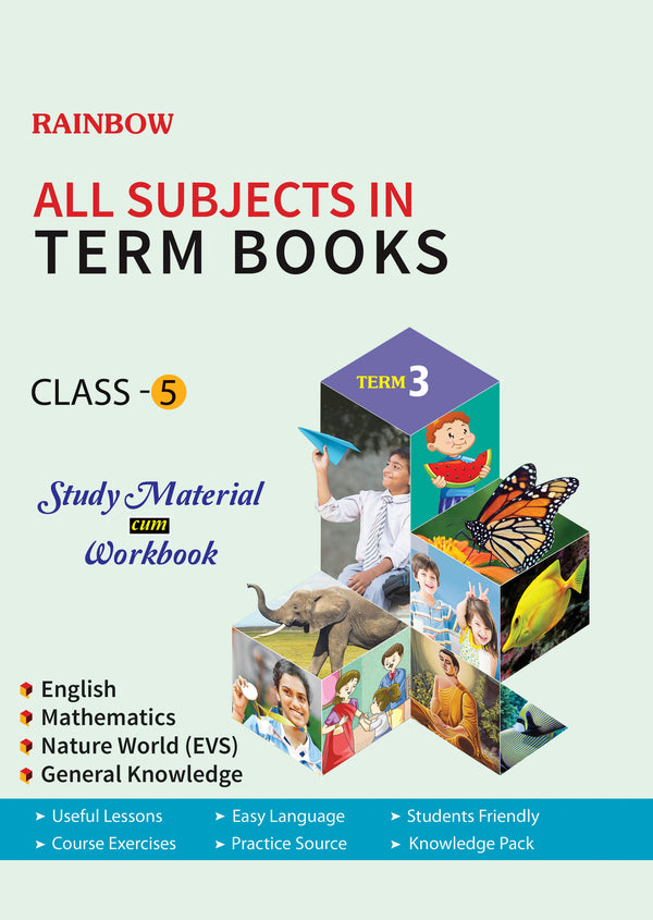 Vikram Rainbow :  Class - 5 : Term Books : Term - 3  : Study Material cum W - Vikram Books