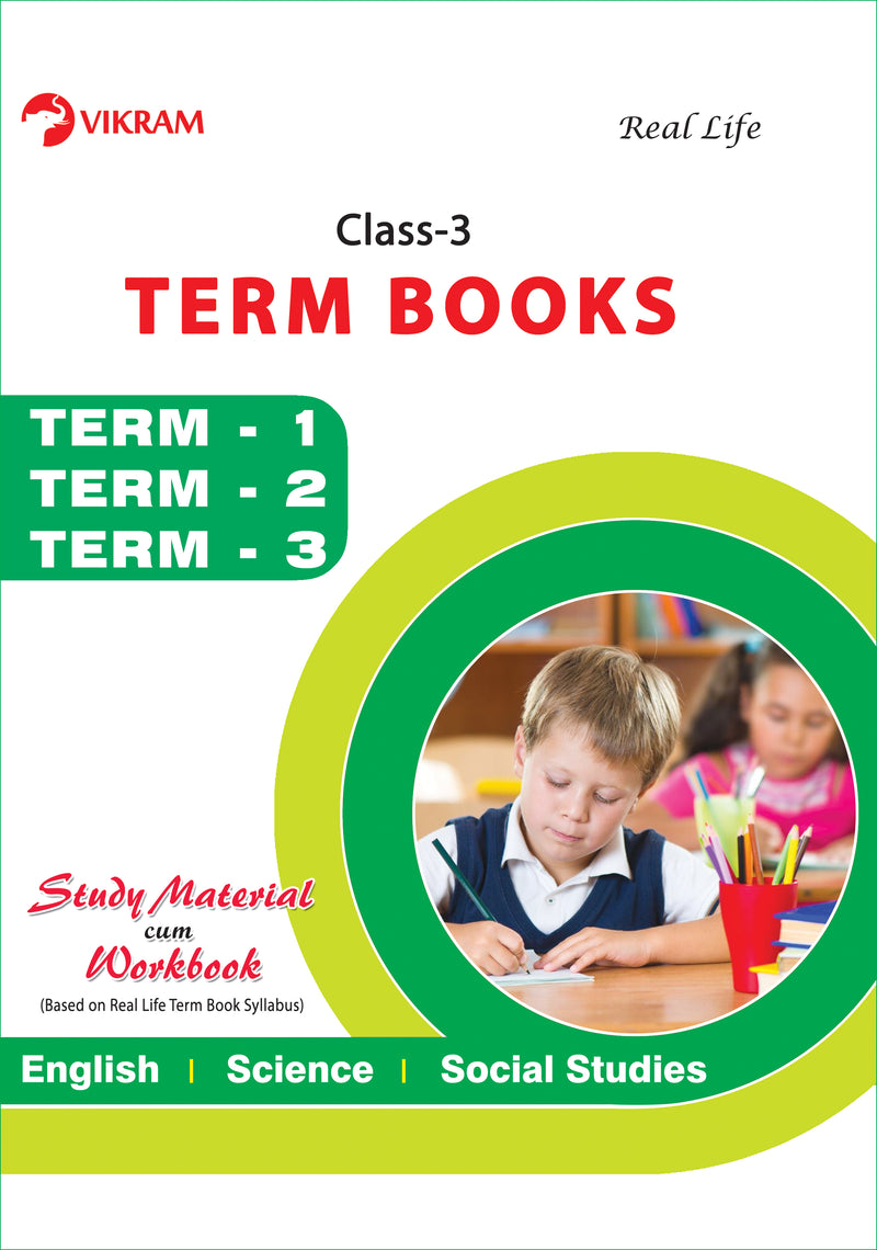 Description Vikram Real Life Class - 3 : Term Books : (Term - 1, Term - 2, Term - 3) Study Material cum Workbooks - Vikram Books