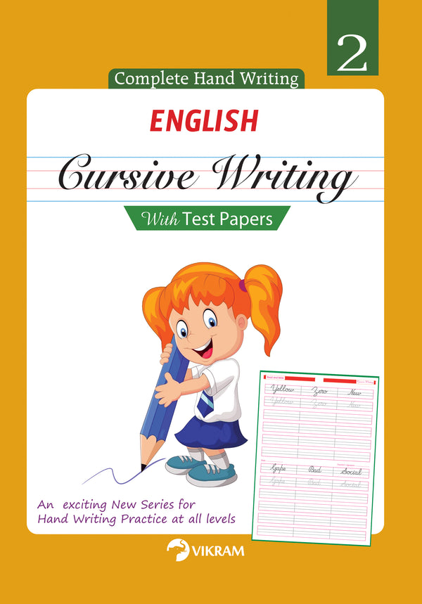 Vikram - ENGLISH Cursive Writing with Test Papers Book - 2 - Vikram Books