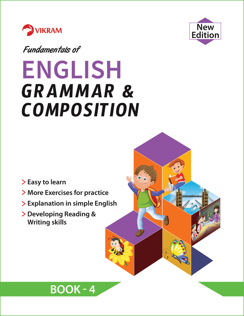Vikram - Fundamentals of English Grammar & Composition Book - 4 - Vikram Books