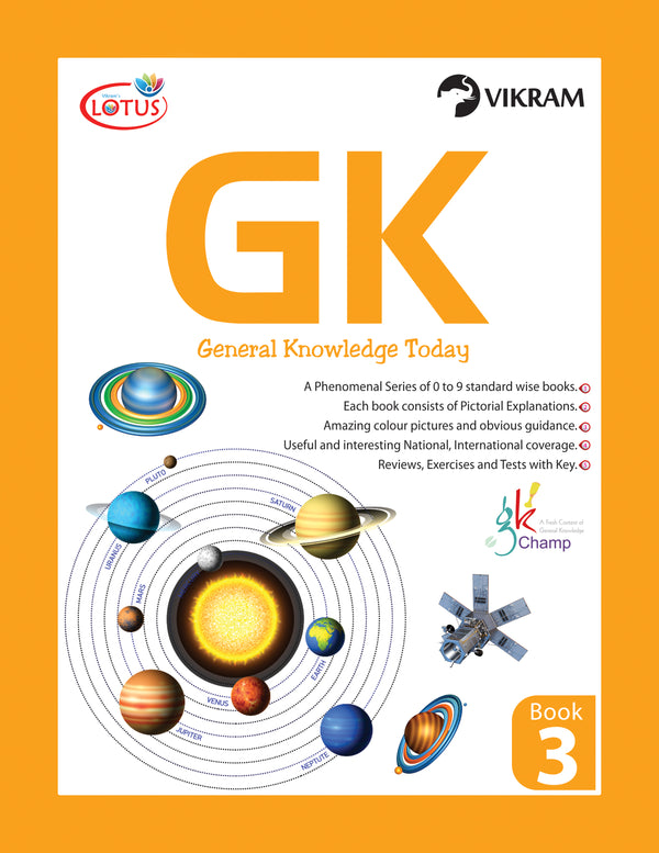 Lotus General Knowledge Today (GK Champ) Book - 3 - Vikram Books