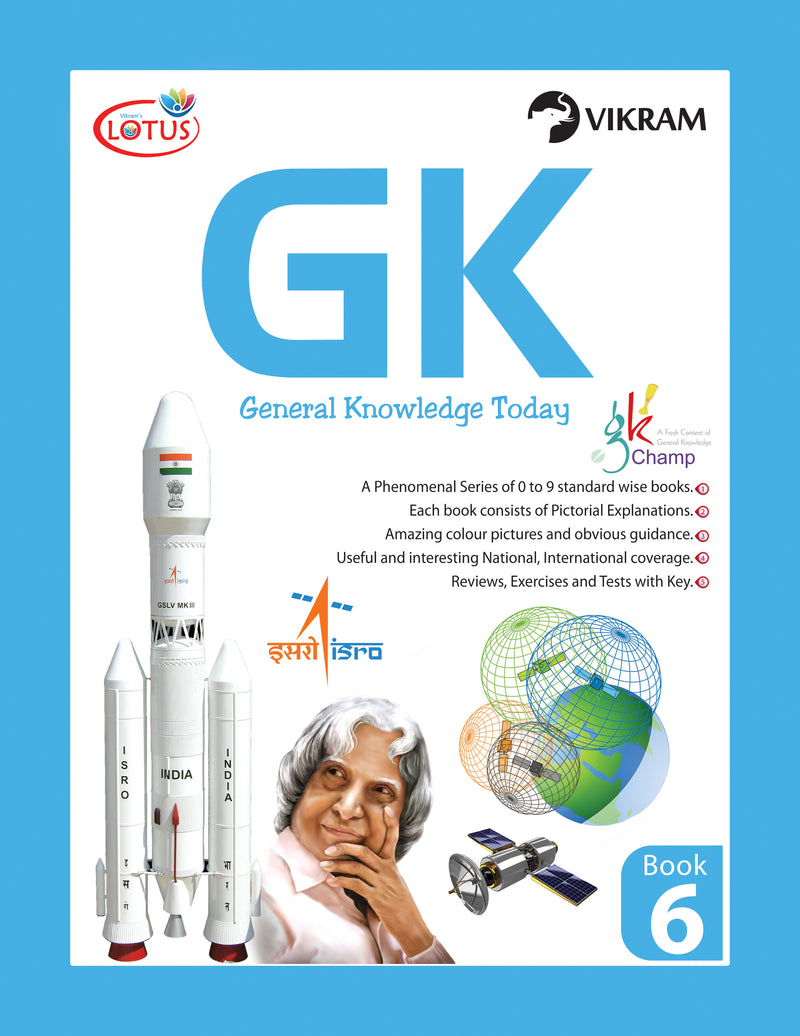 Lotus General Knowledge Today (GK Champ) Book - 6 - Vikram Books