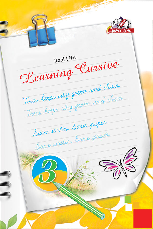 Vikram Real Life - LEARNING CURSIVE - Practice Writing Book - 3 - Vikram Books