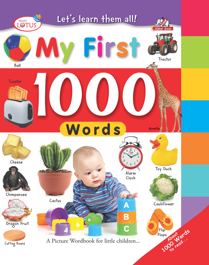 MY FIRST 1000 WORDS for Kids Learning Book - Vikram Books