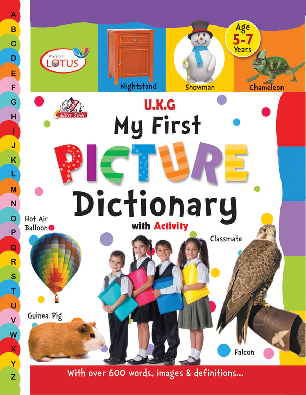 My First Picture Dictionary with Activity - UKG - (5-7 Years kids) - Vikram Books