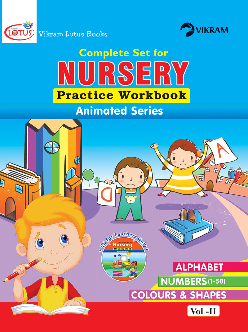 Vikram  Lotus  Complete Set for NURSERY - Practice Workbook - Vikram Books