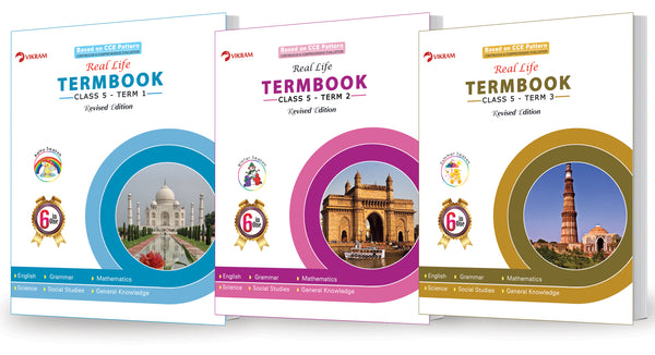 Real Life Class - 5 Term Books 1, 2 & 3 - Vikram Books