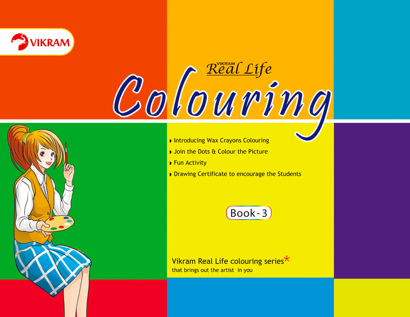 Real Life Colouring Book - 3 - Vikram Books