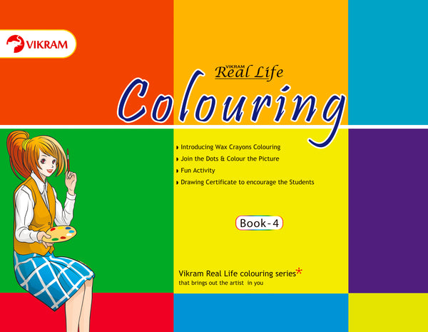 Real Life Colouring Book - 4 - Vikram Books