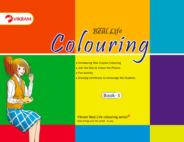 Real Life Colouring Book - 5 - Vikram Books