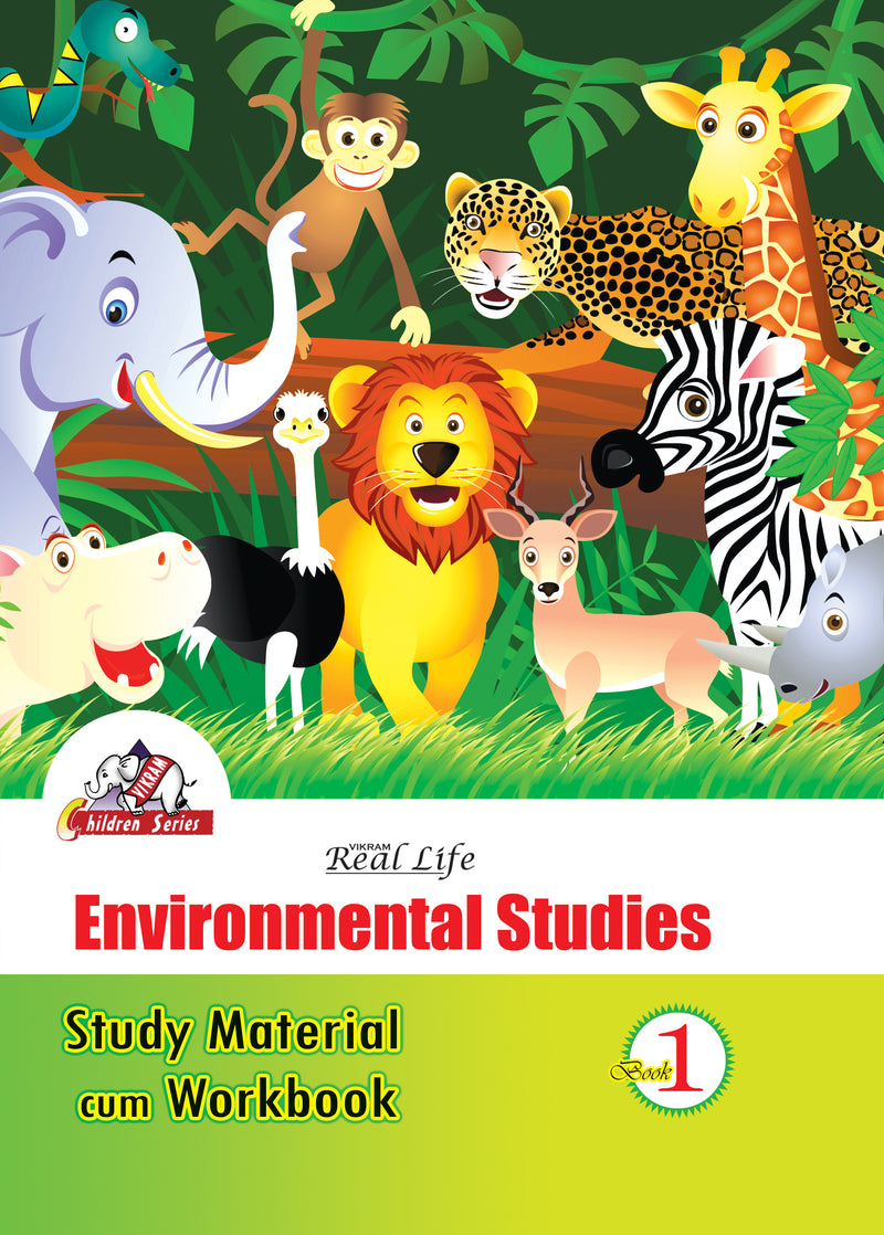 Vikram  Real Life -  Environmental Studies -  Study Material cum Workbook - 1 - Vikram Books