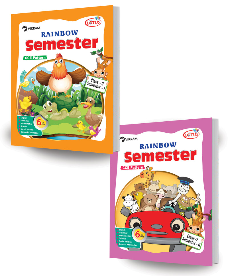 Lotus Rainbow CLASS - 2 Semester Books 1,2 - Vikram Books