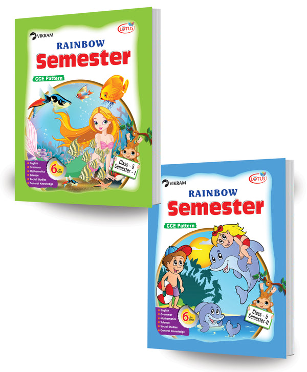 Lotus Rainbow CLASS - 5 Semester Books 1,2 - Vikram Books
