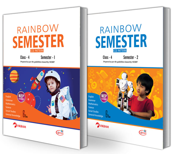 Lotus Rainbow CLASS - 4 Semester Books 1,2