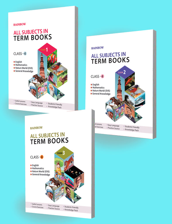 Rainbow Class 4 Term Books 1,2,3 - Vikram Books