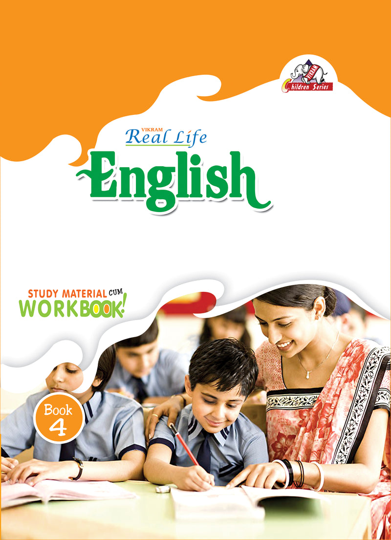 Vikram Real Life - ENGLISH - Study Material cum Work Book - 4 - Vikram Books